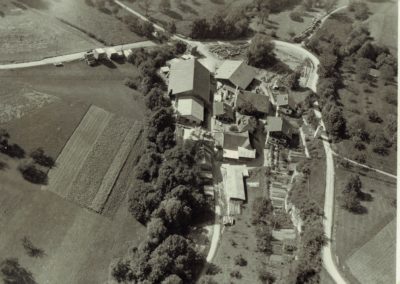 Vue aérienne de l'usine en 1951 Quartier de la Clochatte